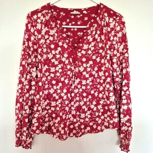 Floral Red Women's Top